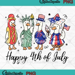 Happy 4th Of July Silly Goose PNG - Independence Day Funny PNG Clipart, Digital Download