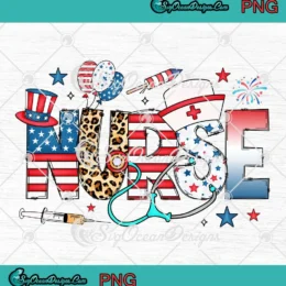 Nurse America Patriotic PNG - 4th Of July Nurse PNG Clipart, Digital Download