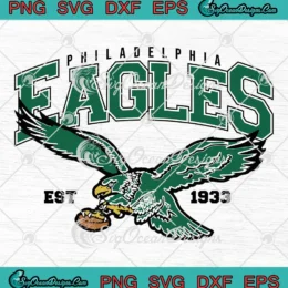 Philadelphia Eagles Est 1933 Logo SVG - Bird American Football SVG PNG, Cricut File