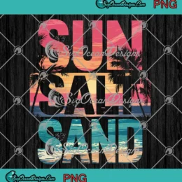Sun Salt Sand Retro Summer Vibes PNG - Summer Vacation PNG Clipart, Digital Download