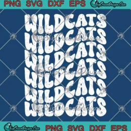 Groovy Wildcats Football Retro SVG - Wildcats Mascot Game Day SVG PNG, Cricut File