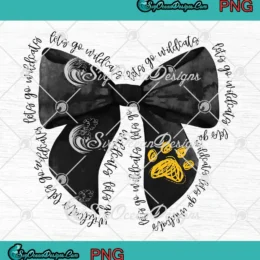 Let's Go Wildcats Coquette Bow PNG - Wildcats School Mascot PNG Clipart, Digital Download
