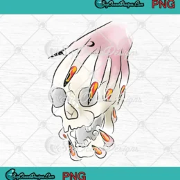 Long Nails Holds Skull PNG - Magical Nails PNG Clipart, Digital Download
