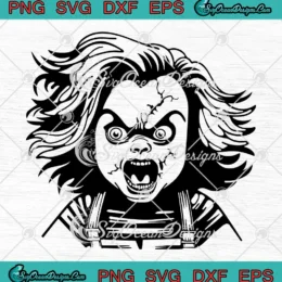 Horror Chucky Halloween SVG - Child's Play Scary Movie SVG PNG, Cricut File