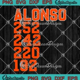 Pete Alonso 252 242 220 192 SVG - New York Mets Home Run List SVG PNG, Cricut File