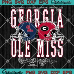 Allstate Sugar Bowl 2026 SVG - Georgia Vs Ole Miss Helmet Matchup SVG PNG, Cricut File