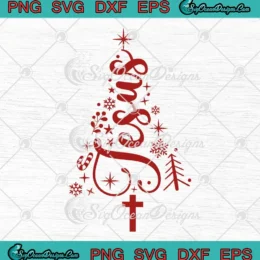 Jesus Christmas Tree SVG - Cute Christian Christmas Gift SVG PNG, Cricut File