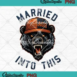 Chicago Married Into This PNG - Chicago Bears Football Mascot Logo PNG Clipart, Digital Download