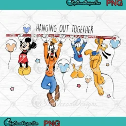 Disney Hanging Out Together PNG - Disney Mickey And Friends PNG Clipart, Digital Download