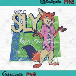 Disney Zootopia 2 Keep It Sly PNG - Nick Wilde Disney Cartoon PNG Clipart, Digital Download