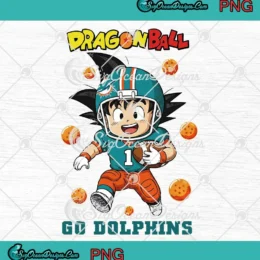 Miami Dolphins x Dragon Ball PNG - Go Dolphins Son Goku Graphic PNG Clipart, Digital Download