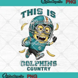 Miami Dolphins x Minions PNG - This Is Dolphins Country PNG Clipart, Digital Download