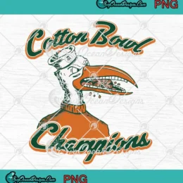Miami Hurricanes 2025 PNG - Cotton Bowl Champions Mascot PNG Clipart, Digital Download