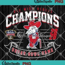 Ole Miss Rebels Champions PNG - Sugar Bowl Game 2026 PNG Clipart, Digital Download