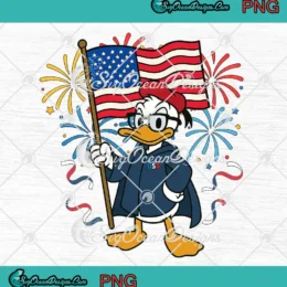 Patriotic Cartoon Donald Duck PNG - 250th USA Semiquincentennial PNG Clipart, Digital Download