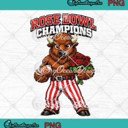 Rose Bowl Champions 2026 PNG - Indiana Hoosiers Mascot PNG Clipart, Digital Download