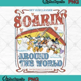 Soarin' Around The World PNG - Disney Mickey And Friends PNG Clipart, Digital Download