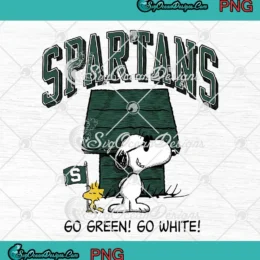 Spartans Go Green Go White PNG - Peanuts x Michigan State Spartans PNG Clipart, Digital Download