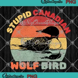 Stupid Canadian Wolf Bird Vintage PNG - Heated Rivalry Loon Bird Retro PNG Clipart, Digital Download