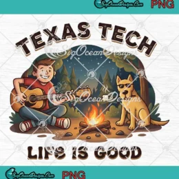 Texas Tech Life Is Good Jake Dog PNG - Texas Tech Red Raiders PNG Clipart, Digital Download