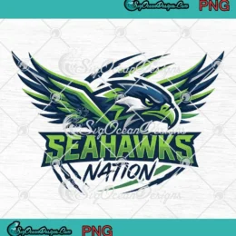 Seahawks Nation Football Team PNG - Seattle Seahawks Game Day PNG Clipart, Digital Download