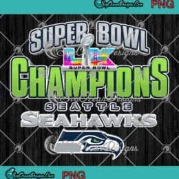 Seattle Seahawks 2026 PNG - Super Bowl LX Champions Logo Trophy PNG Clipart, Digital Download